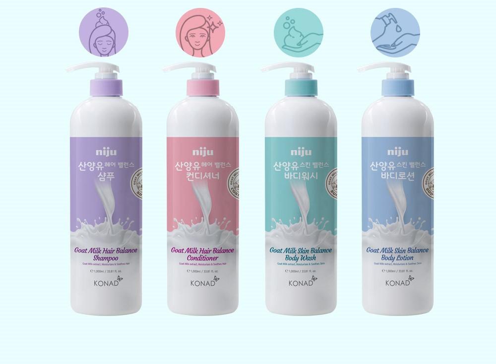 Konad Ямааны сүүтэй үсний орчин тэнцвэржүүлэгч ангижруулагч 1000мл /Niju Goat Milk hair Balance Conditioner/